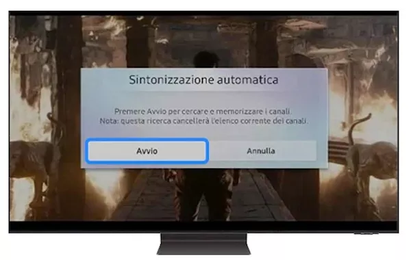 sintonizzare tv samsung 2